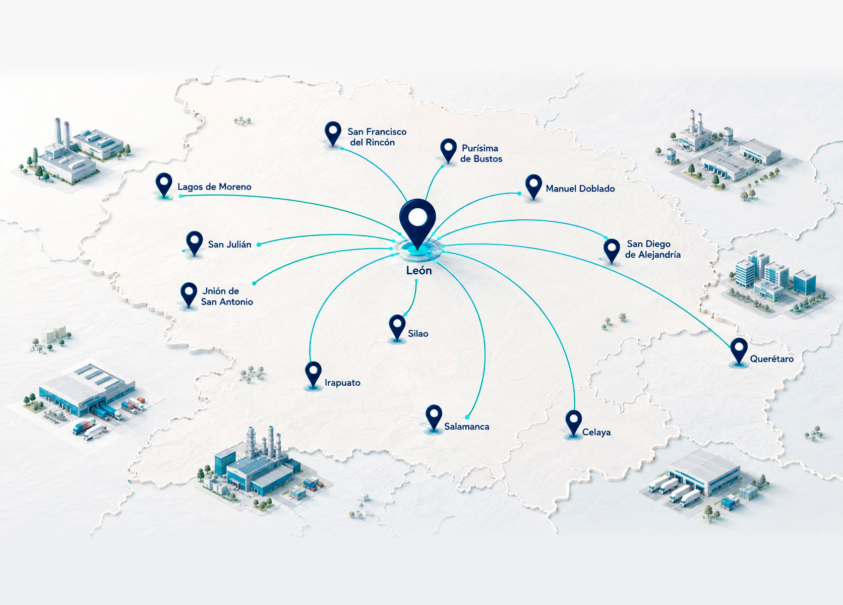 Mapa conceptual del Bajío